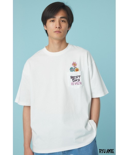 RODEO CROWNS WIDE BOWL(ロデオクラウンズワイドボウル)の「(ryu ambe)Roddy Tシャツ(Tシャツ/カットソー・レディース・オフホワイト/ブラック・LARGE/MEDIUM)」の5枚目の写真