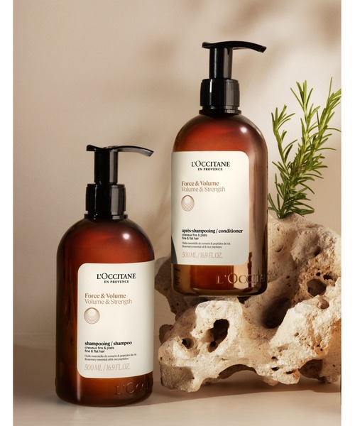 値下げ！L'Occitane シャンプー・コンディショナー 本体と5点セット ボリューム＆ストレングス コンボ シャンプー＆コンディショナーセット