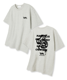 スネークリフ オーバーサイズ 半袖Tシャツ オートミール