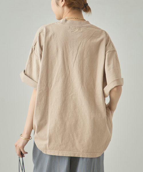 POET MEETS DUBWISE（ポエットミーツダブワイズ）の「POET MEETS DUBWISE 別注LOOSE FIT Tシャツ（Tシャツ/カットソー・レディース・ブラック系その他/ベージュ/ホワイト・FREE）」の8枚目の写真