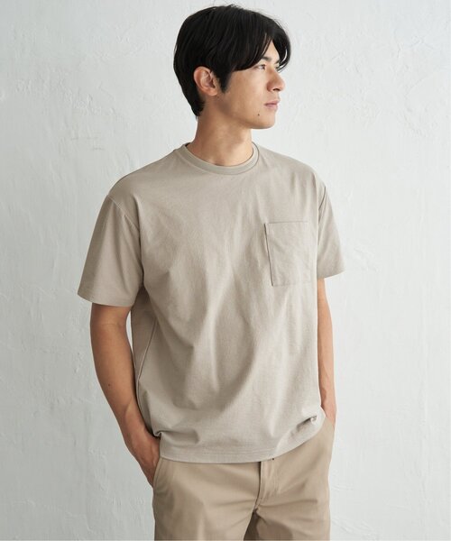 ikka(イッカ)の「冷感DRYサッカーポケットTシャツ(Tシャツ/カットソー・メンズ・ホワイト/サックスブルー/ベージュ/ネイビー・L/M/XL/S)」の13枚目の写真
