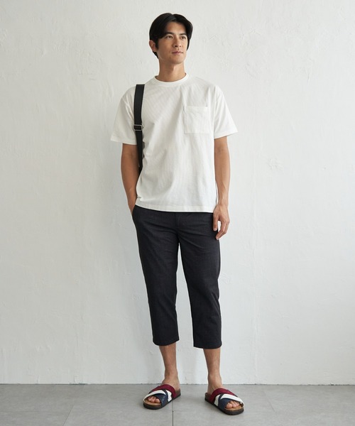 ikka(イッカ)の「冷感DRYサッカーポケットTシャツ(Tシャツ/カットソー・メンズ・ホワイト/サックスブルー/ベージュ/ネイビー・L/M/XL/S)」の20枚目の写真