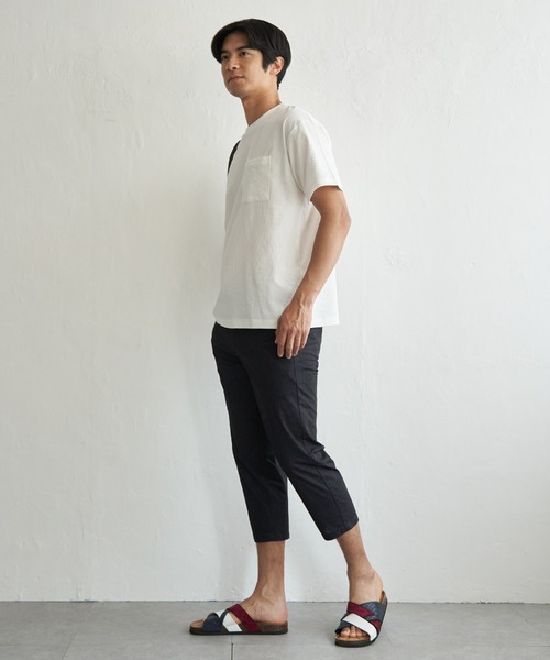 ikka(イッカ)の「冷感DRYサッカーポケットTシャツ(Tシャツ/カットソー・メンズ・ホワイト/サックスブルー/ベージュ/ネイビー・L/M/XL/S)」の21枚目の写真