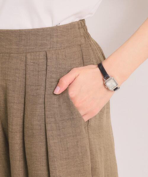 ITS'DEMO(イッツデモ)の「【UVケア/洗濯機OK/イージーケア】柔らかリネンライクワイドパンツ(その他パンツ・レディース・ブラック/ダークブラウン・00)」の16枚目の写真