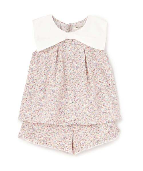 Lycee mine（リセマイン）の「リボン衿つきブラウス・裾フリルハーフパンツセット【子供服】【キッズ】【女の子】（セットアップ・キッズ・ラベンダー/レッド/ベージュ系その他/ピンク/サックスブルー/ブラック・120cm/140cm/150cm/100cm/110cm/130cm）」の7枚目の写真