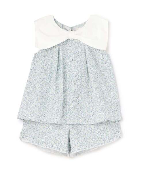Lycee mine（リセマイン）の「リボン衿つきブラウス・裾フリルハーフパンツセット【子供服】【キッズ】【女の子】（セットアップ・キッズ・ラベンダー/レッド/ベージュ系その他/ピンク/サックスブルー/ブラック・120cm/140cm/150cm/100cm/110cm/130cm）」の12枚目の写真