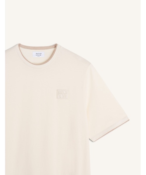 Maison Kitsune(メゾンキツネ)の「MAISON KITSUNE STAMP RINGER TEE-SHIRT(Tシャツ/カットソー・メンズ・ベージュ・XS/L/M/S)」の4枚目の写真