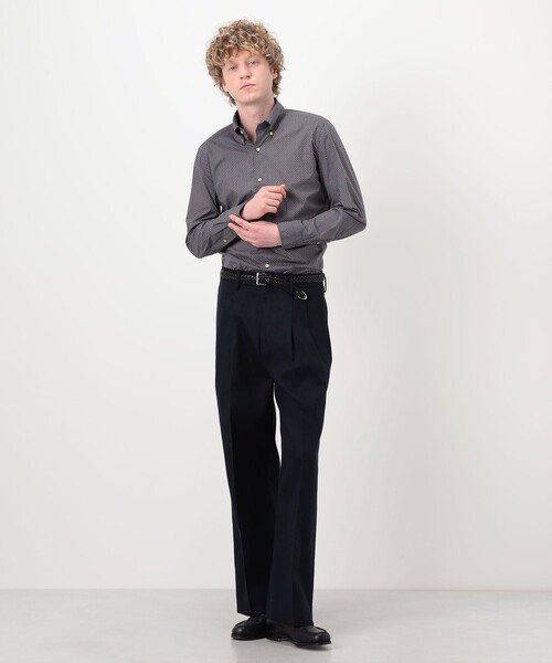 LUIGI BORRELLI(ルイジボレッリ)の「【別注】LUIGI BORRELLI GABLE コットンプリント ボタンダウンシャツ(シャツ/ブラウス・メンズ・ライトブルー/ブルー系その他2/ネイビー・S/M/L)」の4枚目の写真