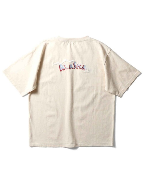 HOUSTON(ヒューストン)の「HOUSTON スーベニアTシャツ(ALASKA)(Tシャツ/カットソー・メンズ・イエロー/ターコイズブルー/ナチュラル/チャコール・1/0)」の6枚目の写真