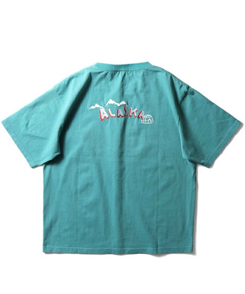 HOUSTON(ヒューストン)の「HOUSTON スーベニアTシャツ(ALASKA)(Tシャツ/カットソー・メンズ・イエロー/ターコイズブルー/ナチュラル/チャコール・1/0)」の7枚目の写真