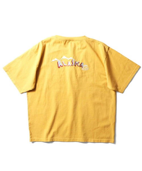 HOUSTON(ヒューストン)の「HOUSTON スーベニアTシャツ(ALASKA)(Tシャツ/カットソー・メンズ・イエロー/ターコイズブルー/ナチュラル/チャコール・1/0)」の8枚目の写真