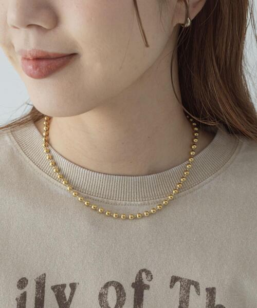 URBAN RESEARCH Sonny Label(アーバンリサーチサニーレーベル)の「ボールチェーンネックレス(ネックレス・レディース・シルバー/ゴールド・ONE)」の7枚目の写真