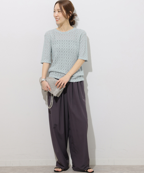 JOURNAL STANDARD relume(ジャーナルスタンダード レリューム)の「ストレッチラッセルレースプルオーバー(Tシャツ/カットソー・レディース・ホワイト/ブラック/サックスブルー・FREE)」の17枚目の写真