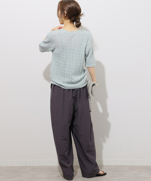 JOURNAL STANDARD relume(ジャーナルスタンダード レリューム)の「ストレッチラッセルレースプルオーバー(Tシャツ/カットソー・レディース・ホワイト/ブラック/サックスブルー・FREE)」の19枚目の写真