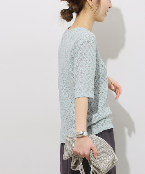 JOURNAL STANDARD relume(ジャーナルスタンダード レリューム)の「ストレッチラッセルレースプルオーバー(Tシャツ/カットソー・レディース・ホワイト/ブラック/サックスブルー・FREE)」の21枚目の写真