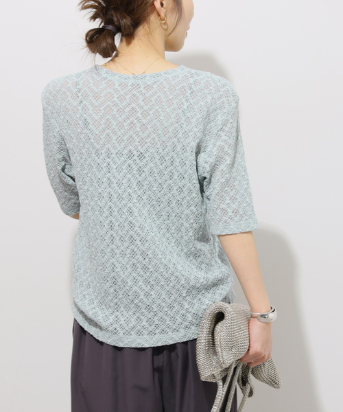 JOURNAL STANDARD relume(ジャーナルスタンダード レリューム)の「ストレッチラッセルレースプルオーバー(Tシャツ/カットソー・レディース・ホワイト/ブラック/サックスブルー・FREE)」の22枚目の写真