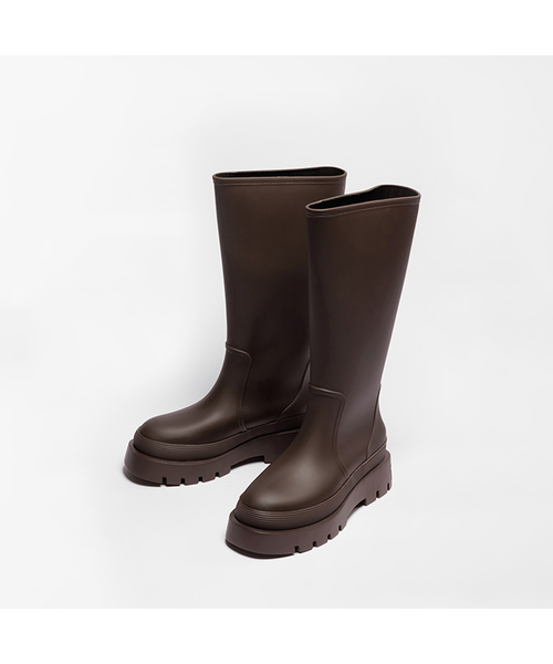 NSWE(ヌシェ)の「VLOCKER ロングレインブーツ7cm-NSW101 (4カラー)(レインシューズ・レディース・ブラウン/クリーム/カーキ/ブラック・6/6.5/7.5/8.5)」の1枚目の写真