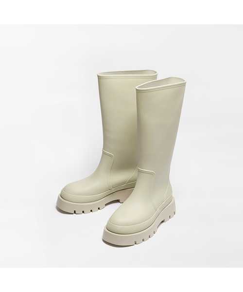 NSWE(ヌシェ)の「VLOCKER ロングレインブーツ7cm-NSW101 (4カラー)(レインシューズ・レディース・ブラウン/クリーム/カーキ/ブラック・6/6.5/7.5/8.5)」の3枚目の写真