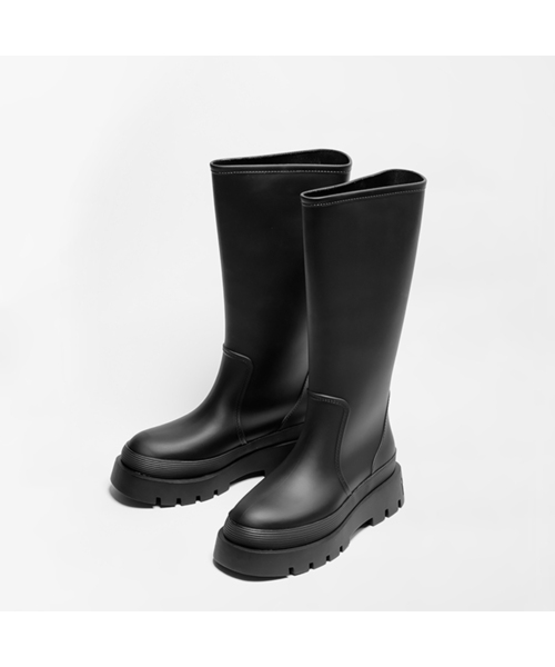NSWE(ヌシェ)の「VLOCKER ロングレインブーツ7cm-NSW101 (4カラー)(レインシューズ・レディース・ブラウン/クリーム/カーキ/ブラック・6/6.5/7.5/8.5)」の2枚目の写真
