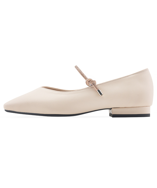 SPUR（シュプール）の「ステラストラップ メリージェーンフラットシューズ 1cm -SS8036 (3カラー)（バレエシューズ・レディース・Cream/オートミール/ブラック・24.5cm/25cm/24cm/22.5cm/23.5cm/23cm）」の2枚目の写真