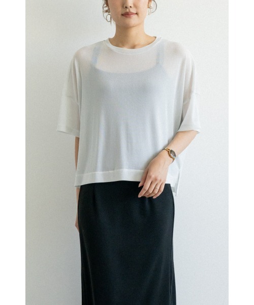 M.deux(エムドゥ)の「カットメッシュプルオーバー(Tシャツ/カットソー・レディース・ライトグレー/ブラック・MEDIUM)」の8枚目の写真
