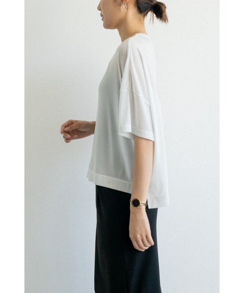 M.deux(エムドゥ)の「カットメッシュプルオーバー(Tシャツ/カットソー・レディース・ライトグレー/ブラック・MEDIUM)」の9枚目の写真