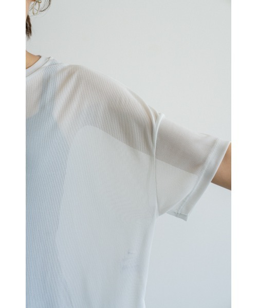M.deux(エムドゥ)の「カットメッシュプルオーバー(Tシャツ/カットソー・レディース・ライトグレー/ブラック・MEDIUM)」の13枚目の写真