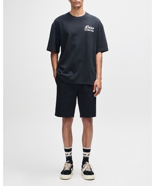 DEUS EX MACHINA（デウスエクスマキナ）の「HARAJUKU SIGN TEE（Tシャツ/カットソー・メンズ・ブルー/ブラック・XS/S/M/L）」の4枚目の写真