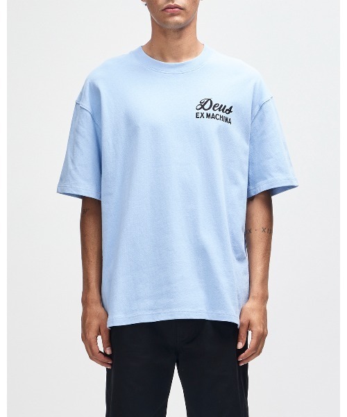 DEUS EX MACHINA（デウスエクスマキナ）の「HARAJUKU SIGN TEE（Tシャツ/カットソー・メンズ・ブルー/ブラック・XS/S/M/L）」の11枚目の写真