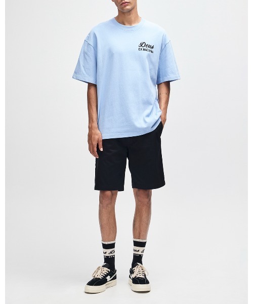 DEUS EX MACHINA（デウスエクスマキナ）の「HARAJUKU SIGN TEE（Tシャツ/カットソー・メンズ・ブルー/ブラック・XS/S/M/L）」の12枚目の写真