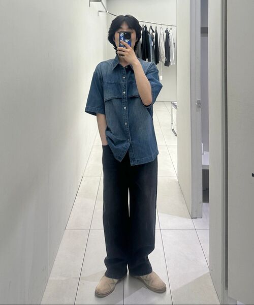 INSILENCE(インサイロンス)の「フラッシュハーフデニムシャツ WASHED BLUE(シャツ/ブラウス・レディース・その他・LARGE/MEDIUM/SMALL)」の7枚目の写真