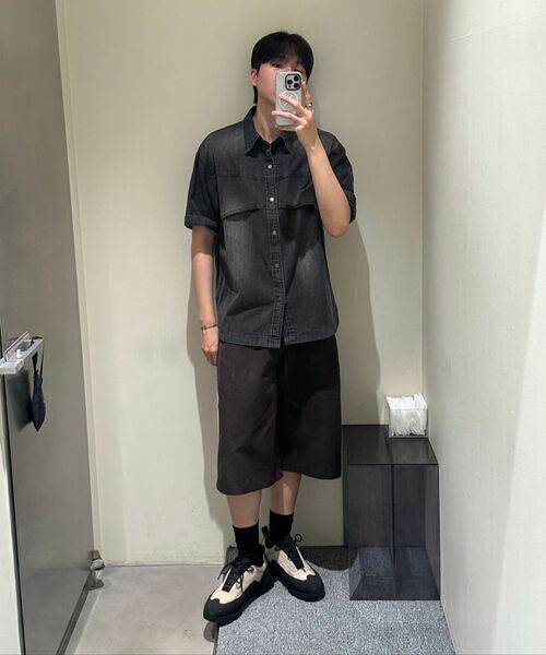 INSILENCE(インサイロンス)の「フラッシュハーフデニムシャツ WASHED BLUE(シャツ/ブラウス・レディース・その他・LARGE/MEDIUM/SMALL)」の10枚目の写真