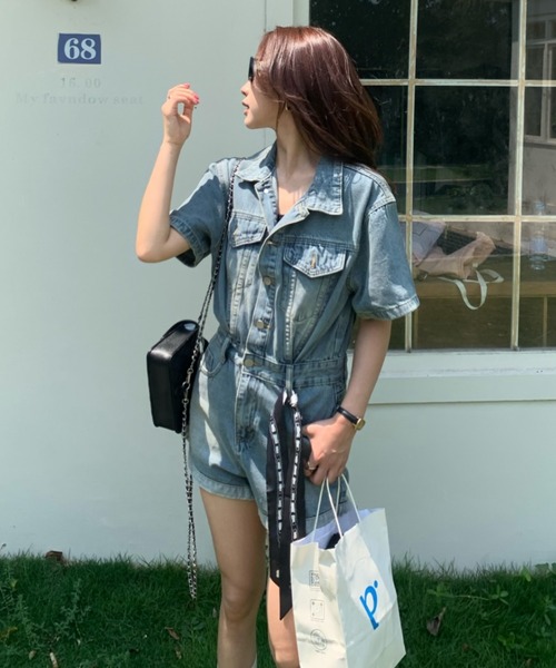 FAVORITO（ファヴォリート）の「デニムオールインワン（つなぎ/オールインワン・レディース・ブルー・XL/L/M/S）」の18枚目の写真