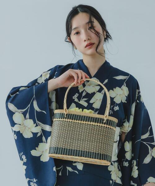 SENSE OF PLACE by URBAN RESEARCH(センスオブプレイスバイアーバンリサーチ)の「『WEB/一部店舗限定』ラウンドバンブーカゴバッグ(かごバッグ・レディース・レッド/グリーン/ネイビー・ONE)」の11枚目の写真