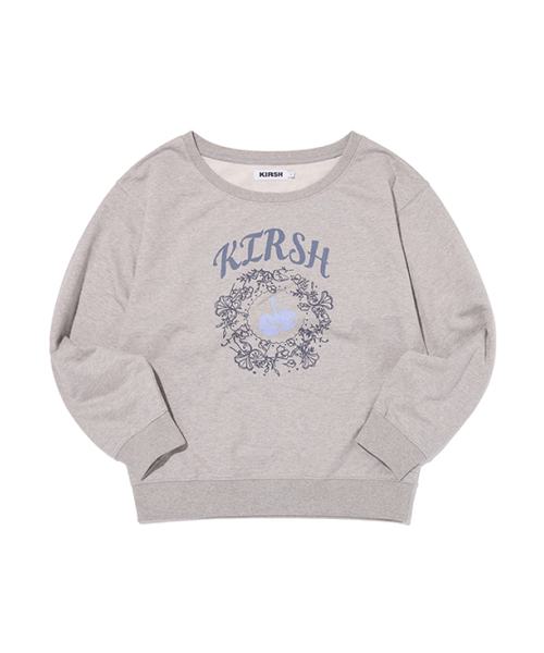 KIRSH（キルシー）の「ヴィンテージグラフィックオフショルダースウェットシャツ [メランジグレー]（スウェット・レディース・その他・1）」の2枚目の写真