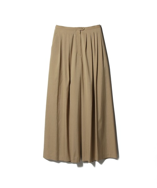 ESTNATION(エストネーション)の「ESTNATION / タックワイドレッグパンツ(その他パンツ・レディース・オフホワイト/ダークブラウン/ライトブラウン・38/36)」の3枚目の写真