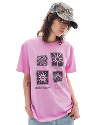 HELLO SUNRISE（ハローサンライズ）の「Sun Stamp Tee_Pink（Tシャツ/カットソー）」