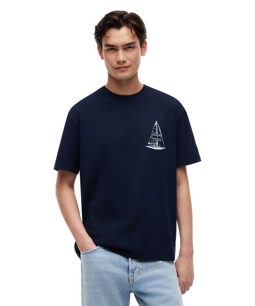 tommy jeans(トミー ジーンズ)の「セイルボートリラックスショートスリーブTシャツ(Tシャツ/カットソー・メンズ・ブラック/マルチ/ホワイト・X-SMALL/LARGE/MEDIUM/X-LARGE/SMALL)」の3枚目の写真