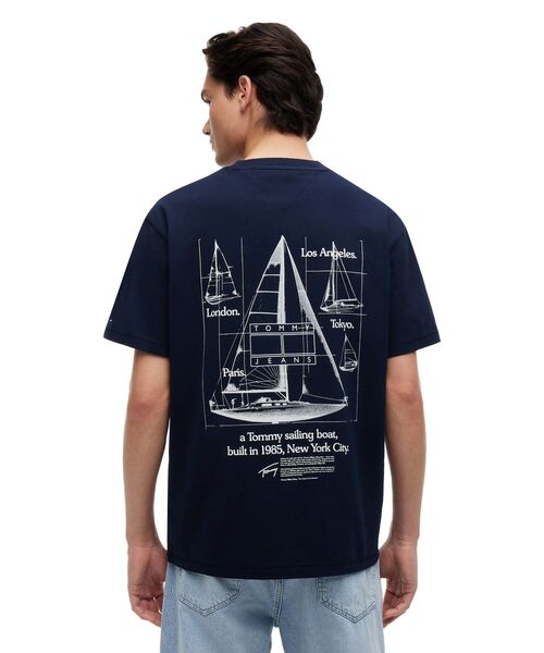 tommy jeans(トミー ジーンズ)の「セイルボートリラックスショートスリーブTシャツ(Tシャツ/カットソー・メンズ・ブラック/マルチ/ホワイト・X-SMALL/LARGE/MEDIUM/X-LARGE/SMALL)」の8枚目の写真