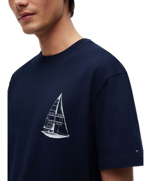 tommy jeans(トミー ジーンズ)の「セイルボートリラックスショートスリーブTシャツ(Tシャツ/カットソー・メンズ・ブラック/マルチ/ホワイト・X-SMALL/LARGE/MEDIUM/X-LARGE/SMALL)」の7枚目の写真