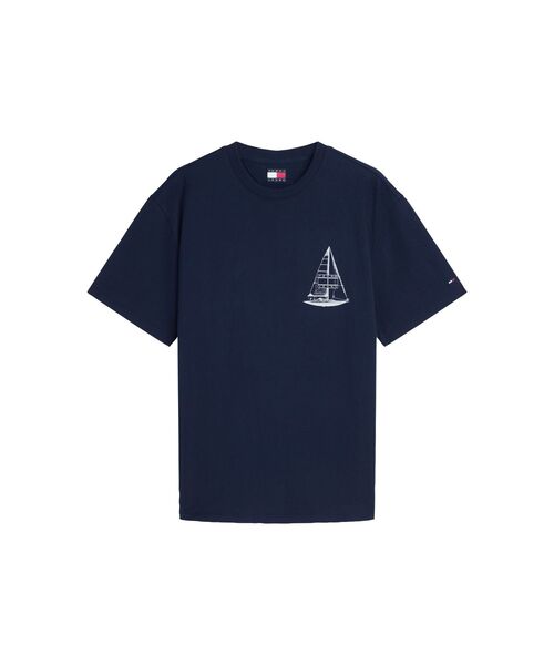 tommy jeans(トミー ジーンズ)の「セイルボートリラックスショートスリーブTシャツ(Tシャツ/カットソー・メンズ・ブラック/マルチ/ホワイト・X-SMALL/LARGE/MEDIUM/X-LARGE/SMALL)」の5枚目の写真