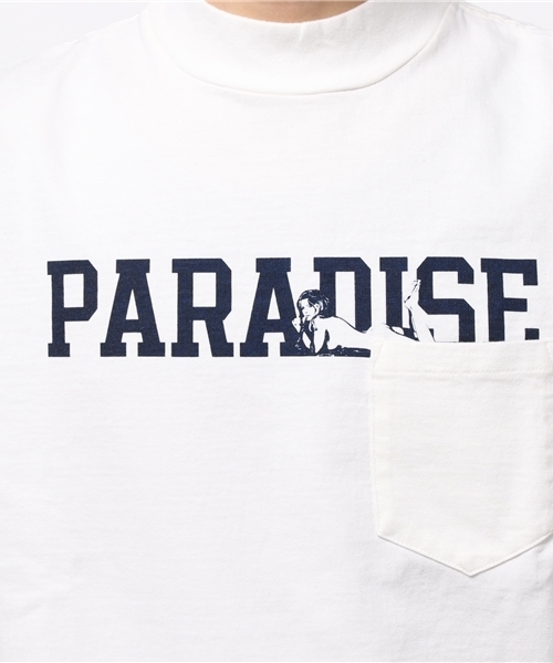 HYSTERIC GLAMOUR（ヒステリックグラマー）の「PARADICE pt ポケ付モックネックT-SH（Tシャツ/カットソー・メンズ・ホワイト/ブラック/オレンジ・SMALL/LARGE/MEDIUM）」の8枚目の写真