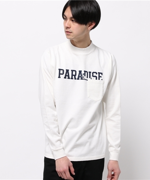 HYSTERIC GLAMOUR（ヒステリックグラマー）の「PARADICE pt ポケ付モックネックT-SH（Tシャツ/カットソー・メンズ・ホワイト/ブラック/オレンジ・SMALL/LARGE/MEDIUM）」の15枚目の写真