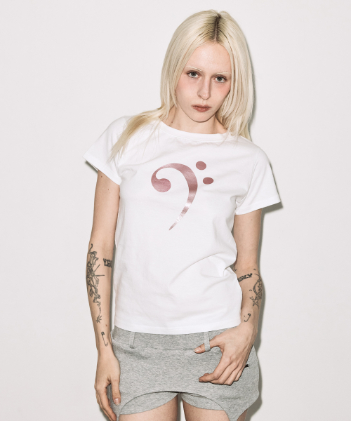 FANCY CLUB（ファンシークラブ）の「ベースクレフT（ホワイト）F26QB402（Tシャツ/カットソー・レディース・その他・ONE）」の2枚目の写真