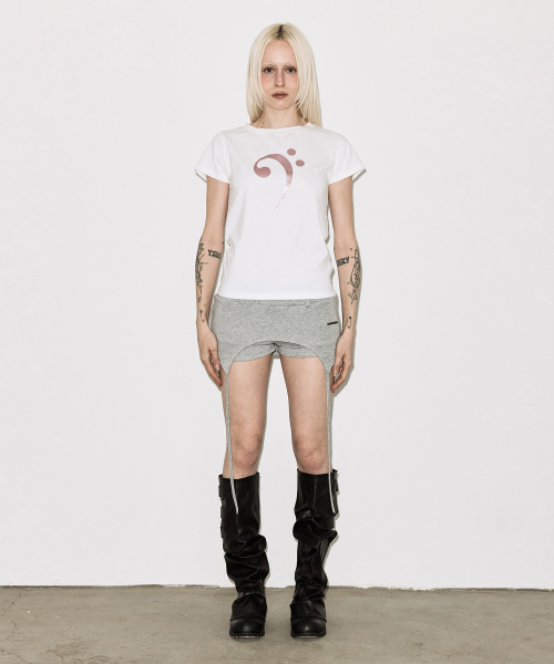 FANCY CLUB（ファンシークラブ）の「ベースクレフT（ホワイト）F26QB402（Tシャツ/カットソー・レディース・その他・ONE）」の3枚目の写真