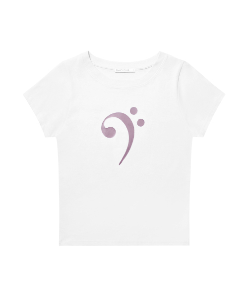 FANCY CLUB（ファンシークラブ）の「ベースクレフT（ホワイト）F26QB402（Tシャツ/カットソー・レディース・その他・ONE）」の4枚目の写真