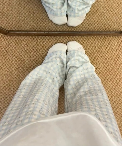AsheKsha(アシクシャ)の「柔らかくてかわいいキャラクターのストレートホームパンツ(その他パンツ・レディース・ブルー/ブラウン/ベージュ・F)」の7枚目の写真