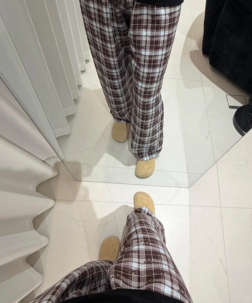 AsheKsha(アシクシャ)の「柔らかくてかわいいキャラクターのストレートホームパンツ(その他パンツ・レディース・ブルー/ブラウン/ベージュ・F)」の20枚目の写真