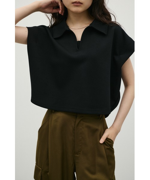 STYLEMIXER（スタイルミキサー）の「スキッパーダンボールカットトップ（Tシャツ/カットソー・レディース・グレー/ホワイト/ブラック・FREE）」の21枚目の写真