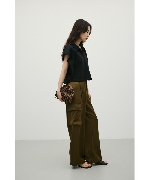 STYLEMIXER（スタイルミキサー）の「スキッパーダンボールカットトップ（Tシャツ/カットソー・レディース・グレー/ホワイト/ブラック・FREE）」の22枚目の写真